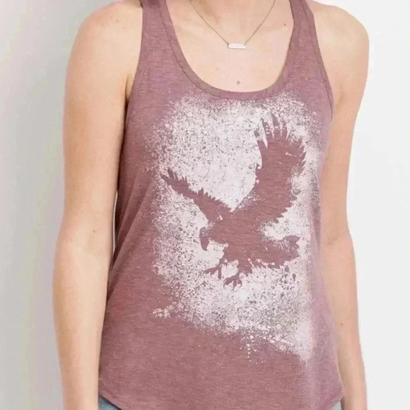 💥🆕Maurices Berry Splatter Eagle Scoop Neck Graphic Tank XS 🆕 - Picture 1 of 7